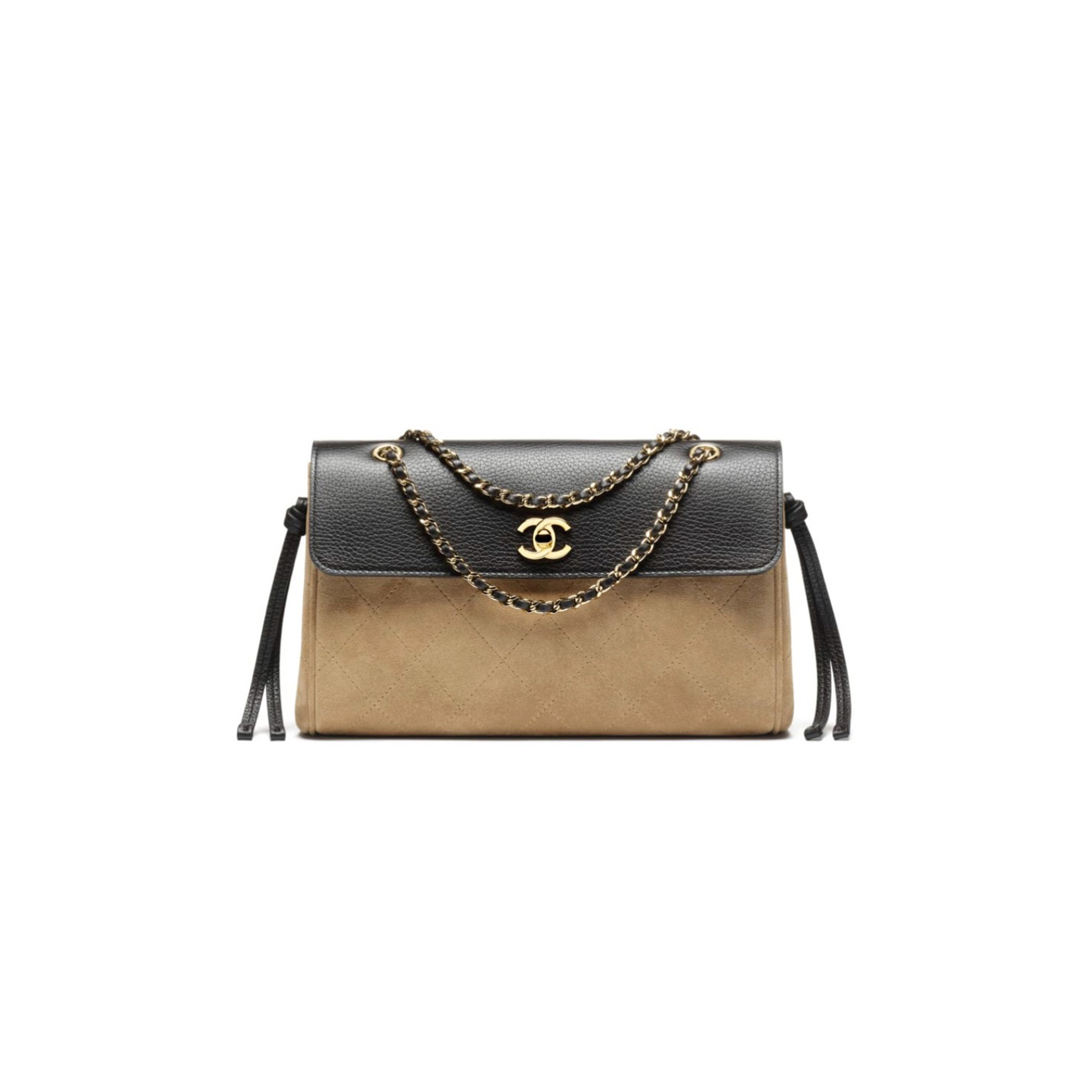CHANEL MASTER LARGE FLAP BAG CHAIN SUEDE (29*16*9.5cm)
